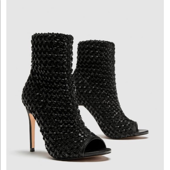 Zara braided ankle boots sandals - Picture 6 of 8